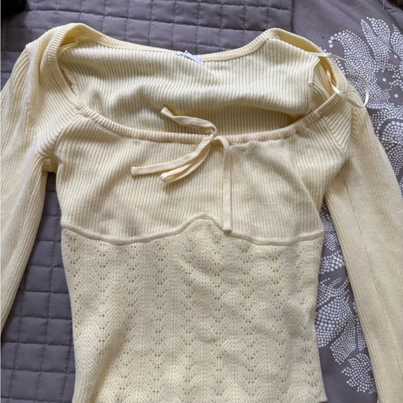 GARAGE Coquette Butter Yellow Long Sleeve - Picture 3 of 3